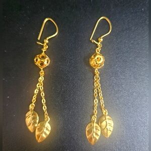 Gold drop earrings
